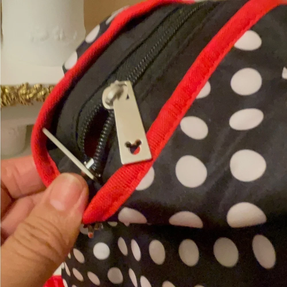 Disney Minnie Dots super cute diaper bag with a bottle holder& stroller straps